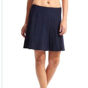 Athleta Wear About Navy Blue Gored Paneled Activewear Twirly Skort Skirt Size 10